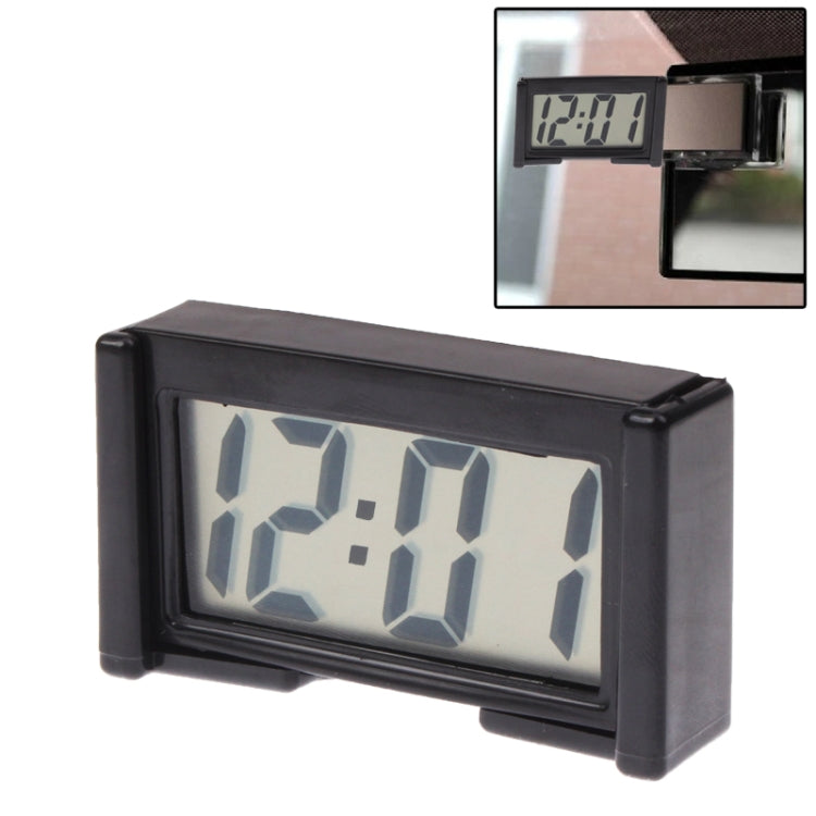 LCD Digital Electronic Car Clock Car Interior Accessory Date Calendar Time Display(Black) - In Car by buy2fix | Online Shopping UK | buy2fix