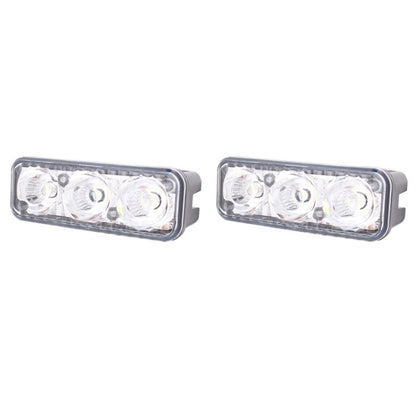 2 PCS MZ 9W 540LM 6500K 3-LED White Light Wired Car Daytime Running Light Fog Lamp, DC12-24V,Light Wire: 15cm - In Car by buy2fix | Online Shopping UK | buy2fix