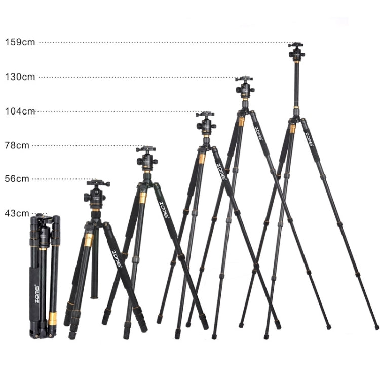 ZOMEI Z688 Portable Professional Travel Magnesium Alloy Material Tripod Monopod with Ball Head for Digital Camera - Tripods by ZOMEI | Online Shopping UK | buy2fix