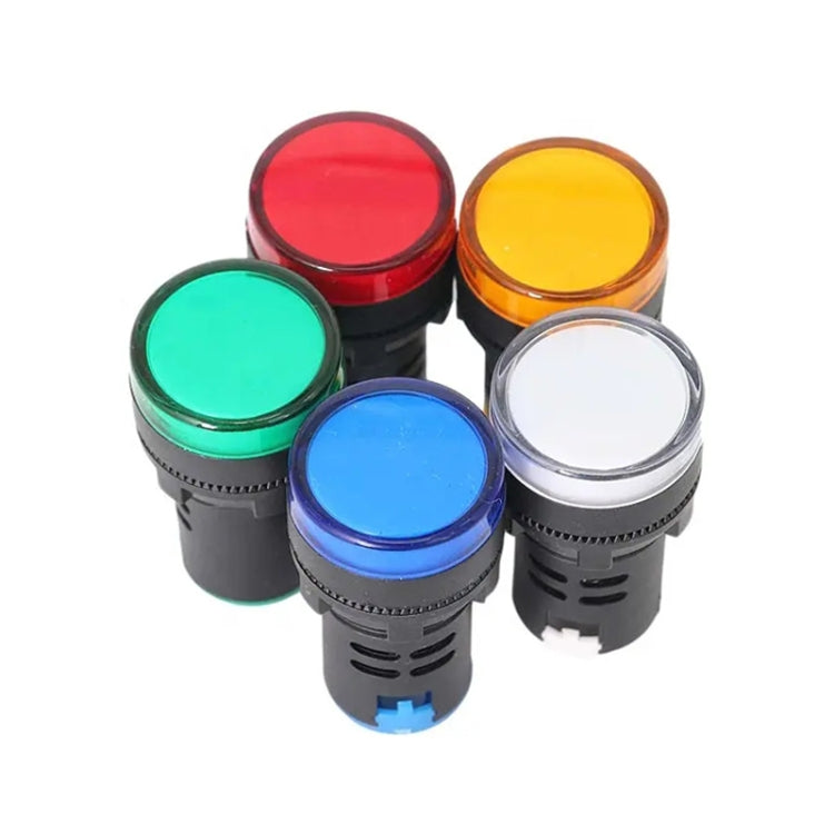 220V AD16-22D / S 22mm LED Signal Indicator Light Lamp(White) - Consumer Electronics by buy2fix | Online Shopping UK | buy2fix