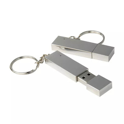 Metallic on Key Ring Style USB 2.0 Flash Disk (16GB)(Silver) - Computer & Networking by buy2fix | Online Shopping UK | buy2fix