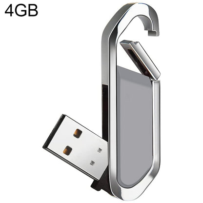 4GB Metallic Keychains Style USB 2.0 Flash Disk (Grey)(Grey) - Computer & Networking by buy2fix | Online Shopping UK | buy2fix