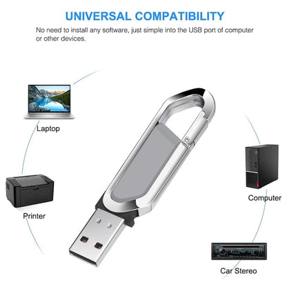 4GB Metallic Keychains Style USB 2.0 Flash Disk (Grey)(Grey) - Computer & Networking by buy2fix | Online Shopping UK | buy2fix