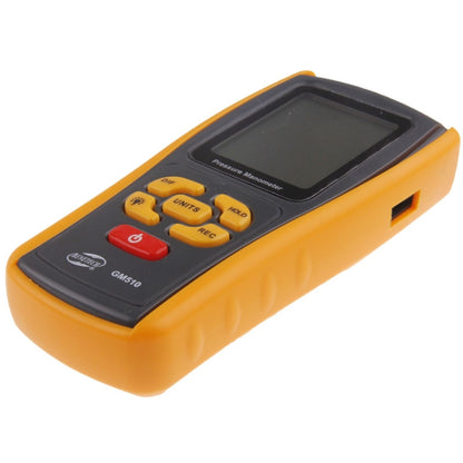 BENETECH GM510 LCD Display Pressure Manometer(Yellow) - Other Tester Tool by BENETECH | Online Shopping UK | buy2fix