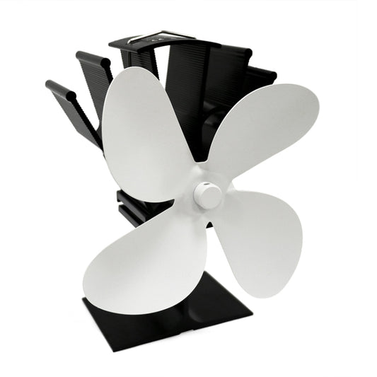YL603 Eco-friendly Aluminum Alloy Heat Powered Stove Fan with 4 Blades for Wood / Gas / Pellet Stoves (White) - Consumer Electronics by buy2fix | Online Shopping UK | buy2fix