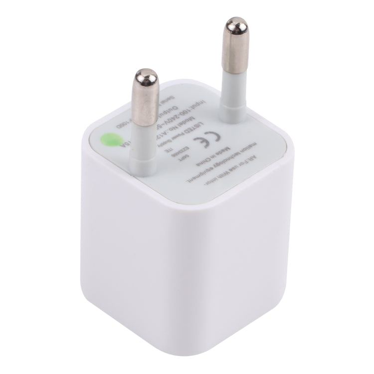 A2165 5V 1A Single USB Interface Mini Travel Charger, EU Plug(White) - Apple Accessories by buy2fix | Online Shopping UK | buy2fix