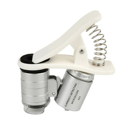 Universal Clip-type LED phone 60X Microscope / Micro Lens - Telescope & Microscope by buy2fix | Online Shopping UK | buy2fix