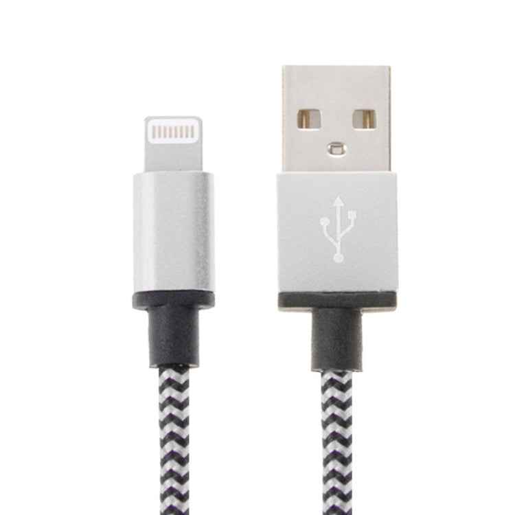 2m Woven Style 8 Pin to USB Sync Data / Charging Cable(Silver) - Normal Style Cable by buy2fix | Online Shopping UK | buy2fix