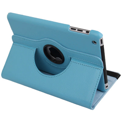 360 Degree Rotation Leather Case with Holder for iPad mini / mini 2 Retina(Baby Blue) - Apple Accessories by buy2fix | Online Shopping UK | buy2fix