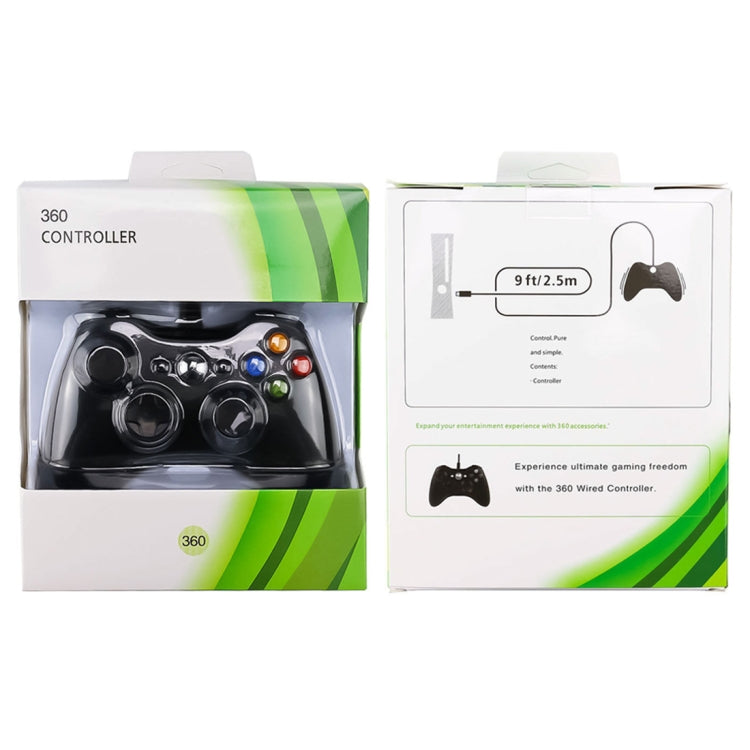 USB 2.0 Wired Controller Gamepad for XBOX360, Plug and Play, Cable Length: 2.5m(Black) - Gamepad by buy2fix | Online Shopping UK | buy2fix