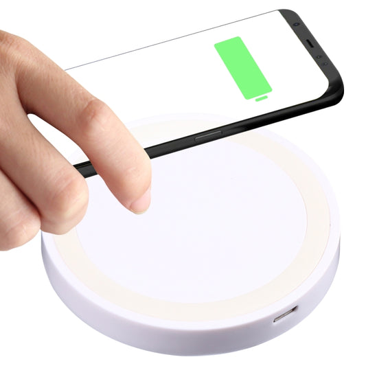 5W Universal QI Standard Round Wireless Charging Pad(White) - Wireless Charger by buy2fix | Online Shopping UK | buy2fix