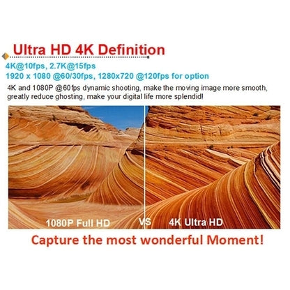 H9 4K Ultra HD1080P 12MP 2 inch LCD Screen WiFi Sports Camera, 170 Degrees Wide Angle Lens, 30m Waterproof(Black) - DJI & GoPro Accessories by buy2fix | Online Shopping UK | buy2fix