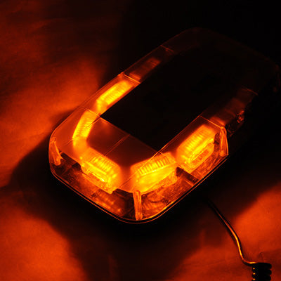 30W Warning Mini Light Bar Strobe Light with 10pcs 3-LED Bars, Yellow Light - In Car by buy2fix | Online Shopping UK | buy2fix