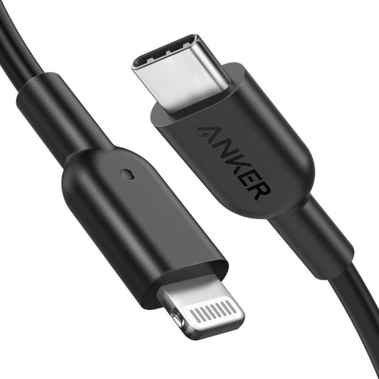 ANKER PowerLine II USB-C / Type-C to 8 Pin MFI Certificated Data Cable, Length: 0.9m(Black) - MFI Cable by ANKER | Online Shopping UK | buy2fix