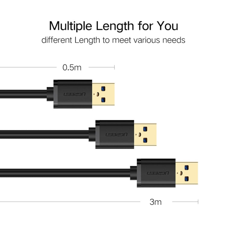 Ugreen 3m USB 3.0 Male to Female Data Sync Super Speed Transmission Extension Cord Cable -  by UGREEN | Online Shopping UK | buy2fix