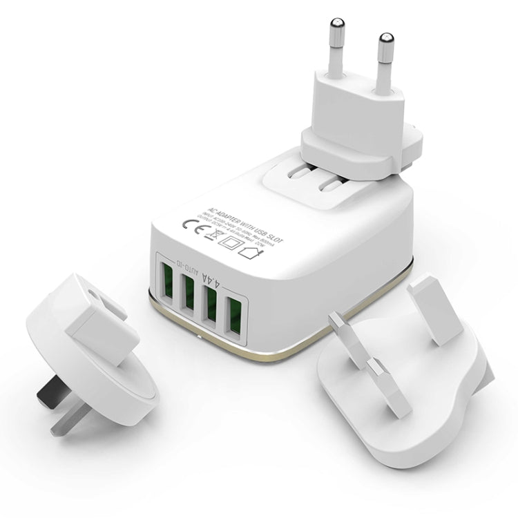 LDNIO A4404 4.4A 4 x USB Ports Smart Travel Charger, EU Plug - Mobile Accessories by LDNIO | Online Shopping UK | buy2fix