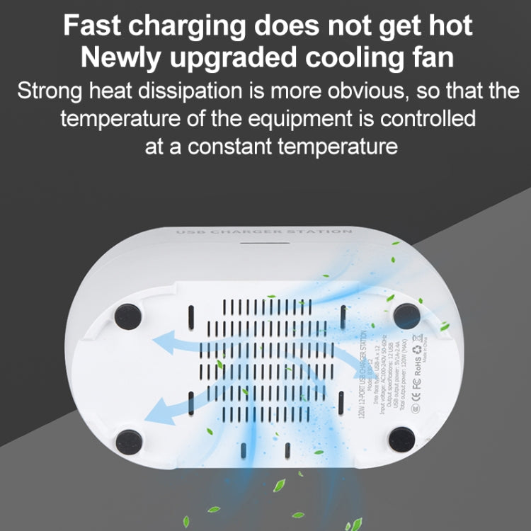 830-18 120W 18 USB Ports Multifunction Smart Charger Station AC100-240V, US Plug (White) - Multifunction Charger by buy2fix | Online Shopping UK | buy2fix