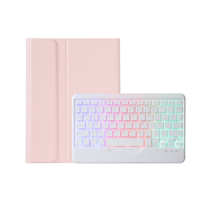 AM20-BS Lambskin Texture Ultra-thin Backlight Bluetooth Keyboard Leather Tablet Case For Lenovo Xiaoxin Pad 2022 10.6 inch/Tab M10 Plus 10.6 3rd Gen 2022(Pink) - Lenovo Keyboard by buy2fix | Online Shopping UK | buy2fix