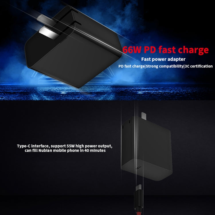 ZTE Nubia Original 66W GaN Fast Power Charger with 6A Cable, US Plug - Apple Accessories by Nubia | Online Shopping UK | buy2fix