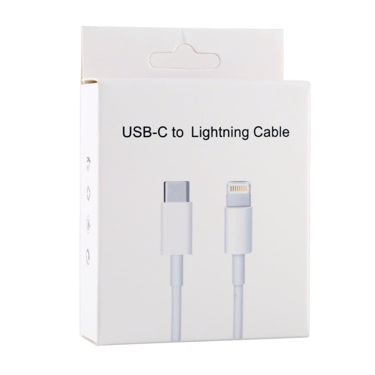 20W 9V/2A 1M USB-C / Type-C to 8 Pin PD Fast Charging Cable for iPhone, iPad, Cable Length: 1m(White) - Apple Accessories by buy2fix | Online Shopping UK | buy2fix