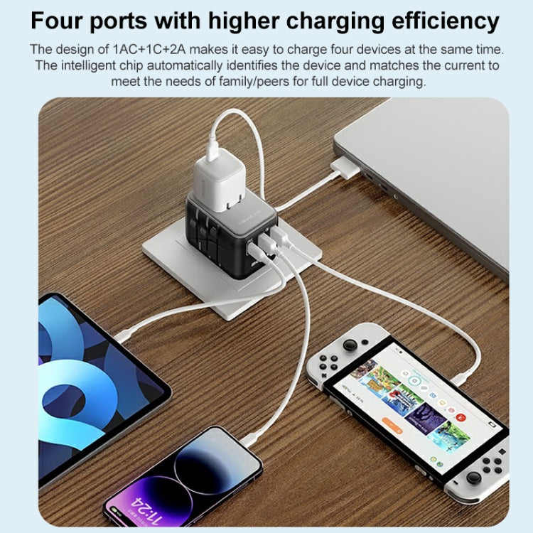 MOMAX UA11 1-World 20W PD Global Travel Fast Charger Power Adapter(White) - International Plug Adaptor by MOMAX | Online Shopping UK | buy2fix
