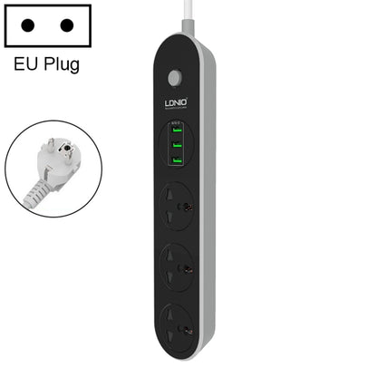 LDNIO SC3301 3 x USB Ports Travel Home Office Socket, Cable Length: 1.6m, EU Plug - Extension Socket by LDNIO | Online Shopping UK | buy2fix