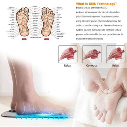 EMS Micro-current Smart Foot Pad Foot Massage Physical Therapy (Battery Version) - Massage & Relaxation by buy2fix | Online Shopping UK | buy2fix