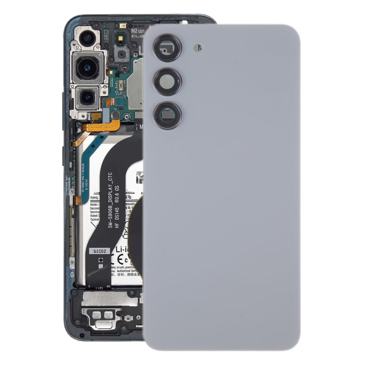 For Samsung Galaxy S23+ SM-S916B OEM Glass Battery Back Cover with Camera Lens Cover(Grey) - Repair & Spare Parts by buy2fix | Online Shopping UK | buy2fix