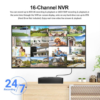 SriHome NVS003 4K Ultra HD 16 Channel Network Video Recorder, EU Plug - Security by SriHome | Online Shopping UK | buy2fix