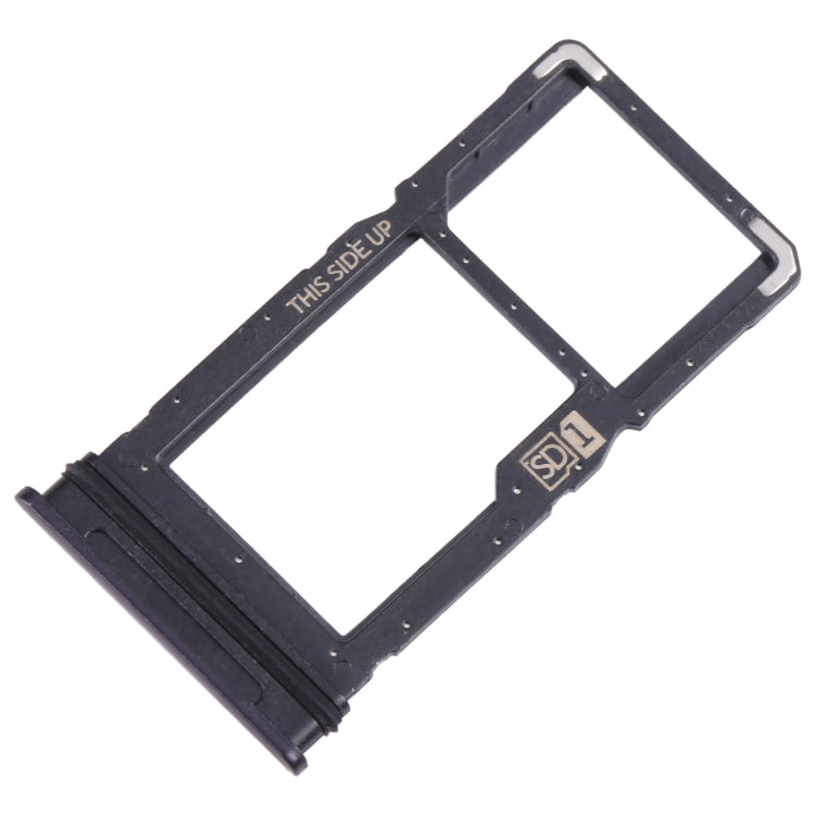 For Motorola One 5G Ace SIM Card Tray + Micro SD Card Tray (Black) - Card Socket by buy2fix | Online Shopping UK | buy2fix