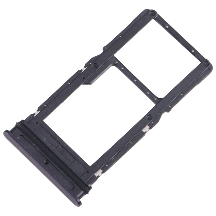 For Motorola One 5G Ace SIM Card Tray + Micro SD Card Tray (Black) - Card Socket by buy2fix | Online Shopping UK | buy2fix