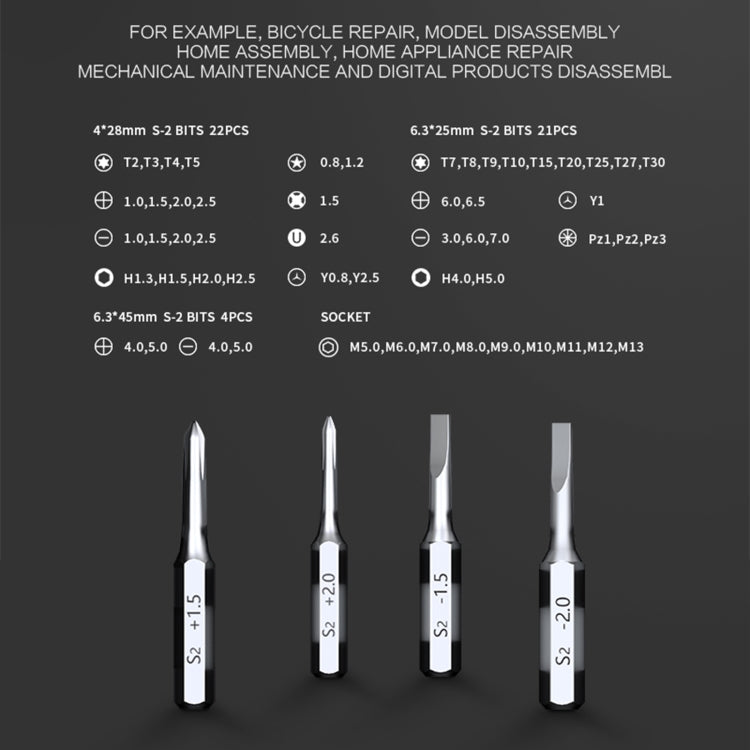 JAKEMY JM-6125 60 in 1 Professional Screwdriver Set - Screwdriver Set by JAKEMY | Online Shopping UK | buy2fix