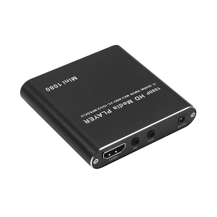 MINI 1080P Full HD Media USB HDD SD/MMC Card Player Box, EU Plug(Black) - Consumer Electronics by buy2fix | Online Shopping UK | buy2fix