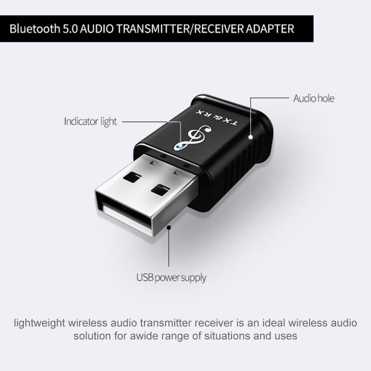 MSD168 2 in 1 Bluetooth Transmitter Receiver Mini 3.5mm AUX Stereo Wireless Bluetooth 5.0 Adapter For Car TV PC MP3 - Apple Accessories by buy2fix | Online Shopping UK | buy2fix