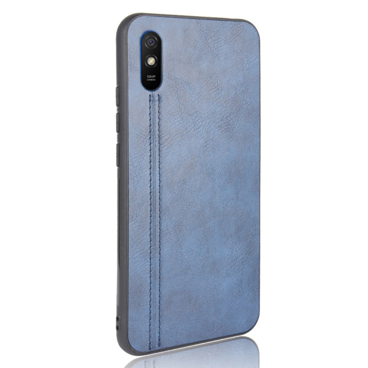 For Xiaomi Redmi 9A Shockproof Sewing Cow Pattern Skin PC + PU + TPU Case(Blue) - Xiaomi Cases by buy2fix | Online Shopping UK | buy2fix