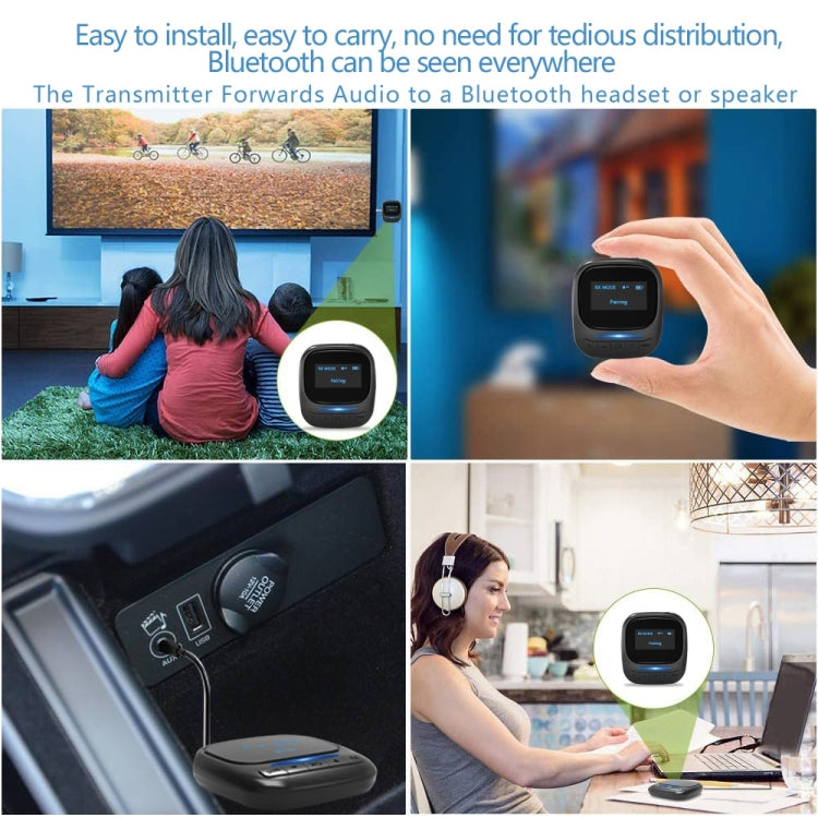 B36 CSR OLED Bluetooth 5.0 Receiver-transmitter Two-in-one Audio Receiver Transmitter - Apple Accessories by buy2fix | Online Shopping UK | buy2fix