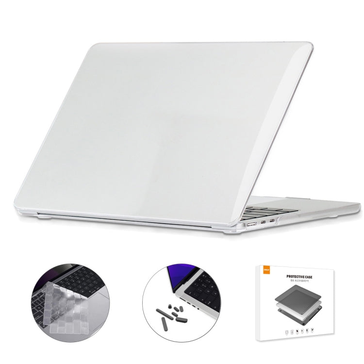 For MacBook Air 13.6 2022/2024 A2681 M2 / A3113 M3 US Version ENKAY 3 in 1 Crystal Laptop Case with TPU Keyboard Film / Anti-dust Plugs(Transparent) - MacBook Air Cases by ENKAY | Online Shopping UK | buy2fix