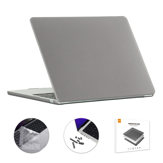 For MacBook Air 13.6 2022/2024 A2681 M2 / A3113 M3 US Version ENKAY 3 in 1 Matte Laptop Case with TPU Keyboard Film / Anti-dust Plugs (Grey) - MacBook Air Cases by ENKAY | Online Shopping UK | buy2fix