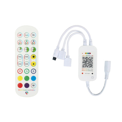 WiFi Smart 4 Pin RGB LED Strip Light Controller APP Remote Voice Control Works with Alexa Echo, 5-24V, type:WiFi 24-keys Controller - RGB Controller by buy2fix | Online Shopping UK | buy2fix
