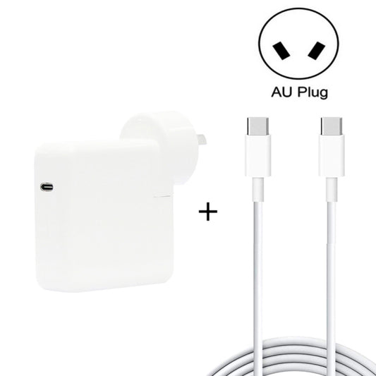 PD-96W 96W PD USB-C / Type-C Laptop Adapter + 2m 5A USB-C / Type-C to USB-C / Type-C Fast Charging Cable for MacBook Pro, Plug Size:AU Plug - Cable & Adapter by buy2fix | Online Shopping UK | buy2fix