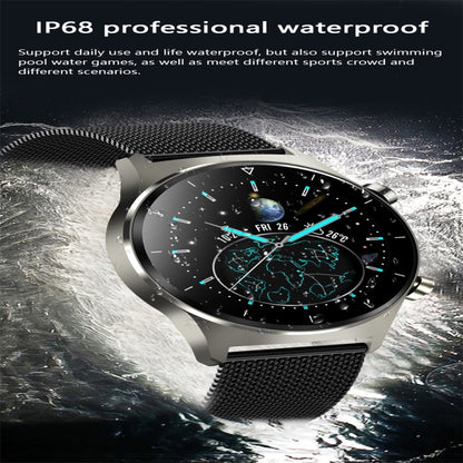 E13 1.28 inch IPS Color Screen Smart Watch, IP68 Waterproof, Steel Watchband, Support Heart Rate Monitoring/Blood Pressure Monitoring/Blood Oxygen Monitoring/Sleep Monitoring(Gold) - Smart Wear by buy2fix | Online Shopping UK | buy2fix