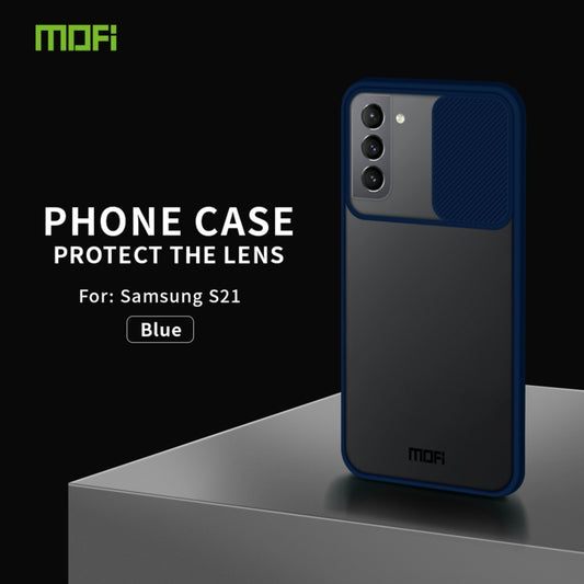 For Samsung Galaxy S21 5G MOFI Xing Dun Series Translucent Frosted PC + TPU Privacy Anti-glare Shockproof All-inclusive Protective Case(Blue) - Galaxy S21 5G Cases by MOFI | Online Shopping UK | buy2fix