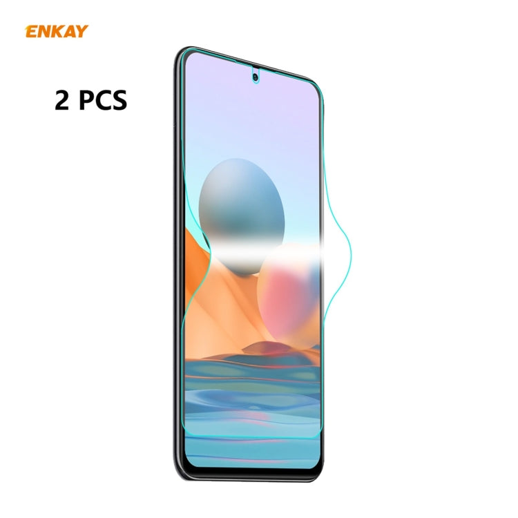 For Redmi Note 10 Pro / Note 10 Pro Max 2 PCS ENKAY Hat-Prince Full Glue Full Coverage Screen Protector Explosion-proof Hydrogel Film - Mobile Accessories by ENKAY | Online Shopping UK | buy2fix