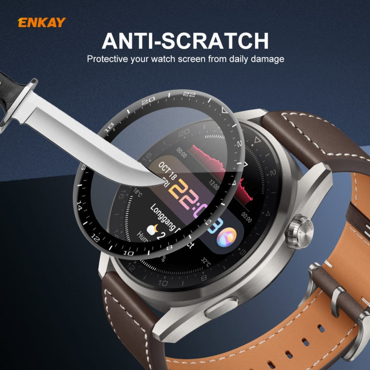 5 PCS For Huawei WATCH 3 Pro 48mm ENKAY Hat-Prince 3D Full Coverage Soft PC Edge + PMMA HD Screen Protector Film - Screen Protector by ENKAY | Online Shopping UK | buy2fix