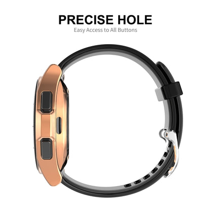 For Samsung Galaxy Watch4 Classic 46mm ENKAY Hat-Prince Full Coverage Electroplate Soft Case TPU HD Clear Cover + Tempered Glass Protector(Rose Gold) - Watch Cases by ENKAY | Online Shopping UK | buy2fix