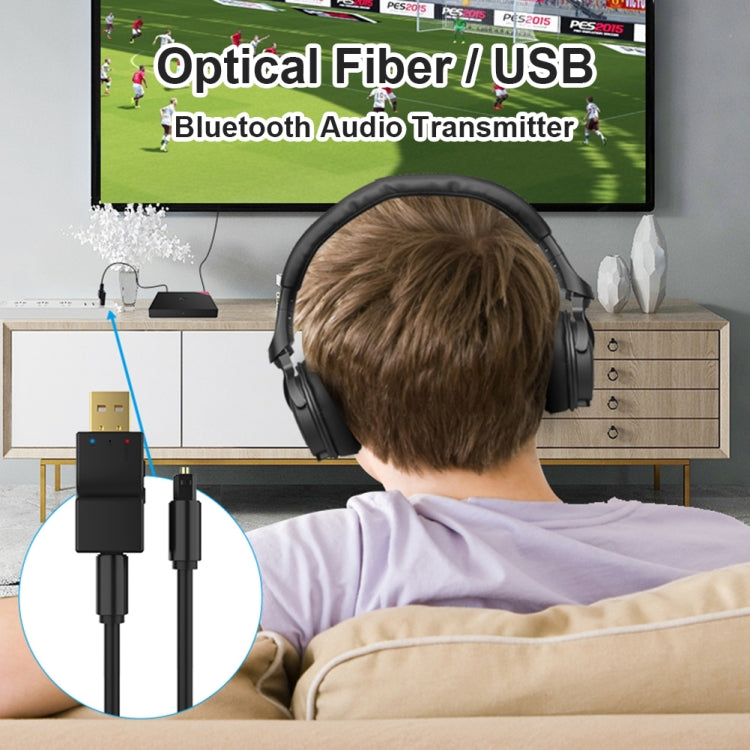 SW03 2 in 1 Bluetooth 5.0 Audio Transmitter USB + SPDIF Low Lantency Optical Wireless Adapter for TV PC - Apple Accessories by buy2fix | Online Shopping UK | buy2fix