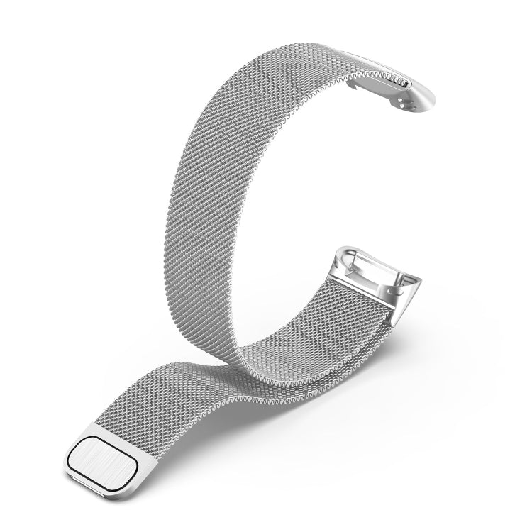 Milano Magnetic Metal Watch Band for Fitbit Charge 5(Silver) - Smart Wear by buy2fix | Online Shopping UK | buy2fix