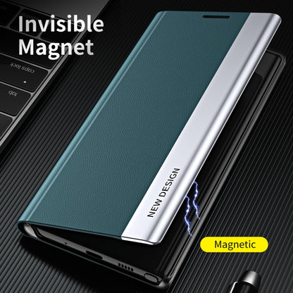 For Xiaomi Mi 11T / 11T Pro Side Electroplated Magnetic Ultra-Thin Horizontal Flip Leather Case with Holder(Black) - Xiaomi Accessories by buy2fix | Online Shopping UK | buy2fix