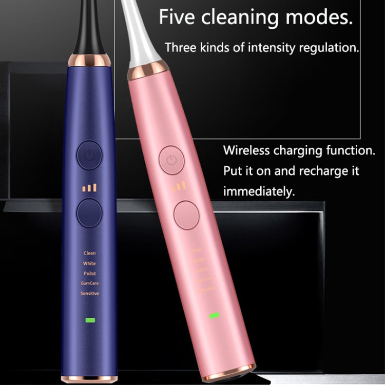 Wireless Induction Charging Ultrasonic Electric Toothbrush(Pink) - Toothbrushes by buy2fix | Online Shopping UK | buy2fix