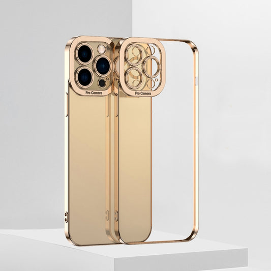 For iPhone 13 Pro Electroplating TPU Phone Case (Gold) - Apple Accessories by buy2fix | Online Shopping UK | buy2fix
